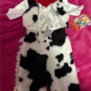 Cow Print Kids Costume with Star Detail